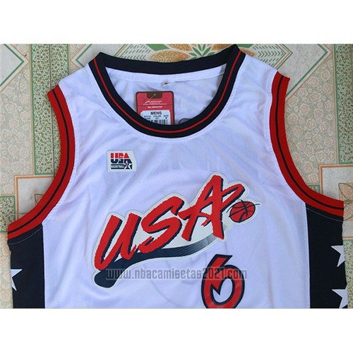 Camiseta USA 1996 Anfernee Hardaway #6 Blanco